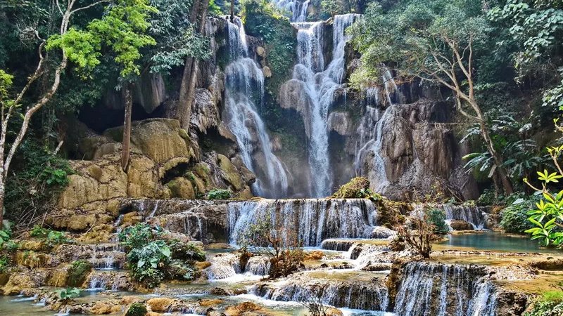 Visit Kuang Si Waterfalls